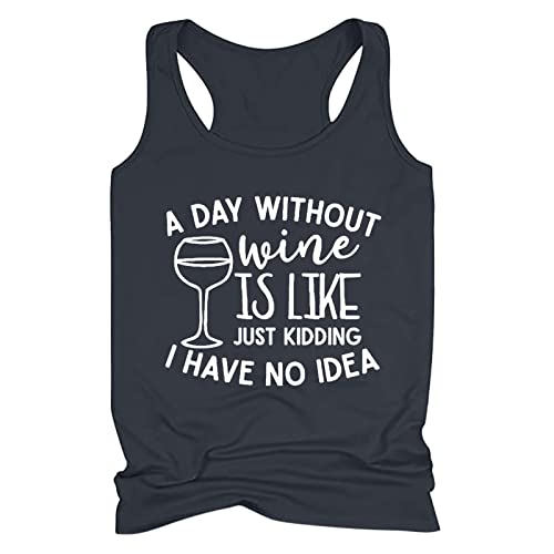 RKSTN Women's Sleeveless Tank Tops - Breathable Summer Pullover Blouse & Casual Wine Lover Tunic Top for Beach, Yoga, and Everyday Wear