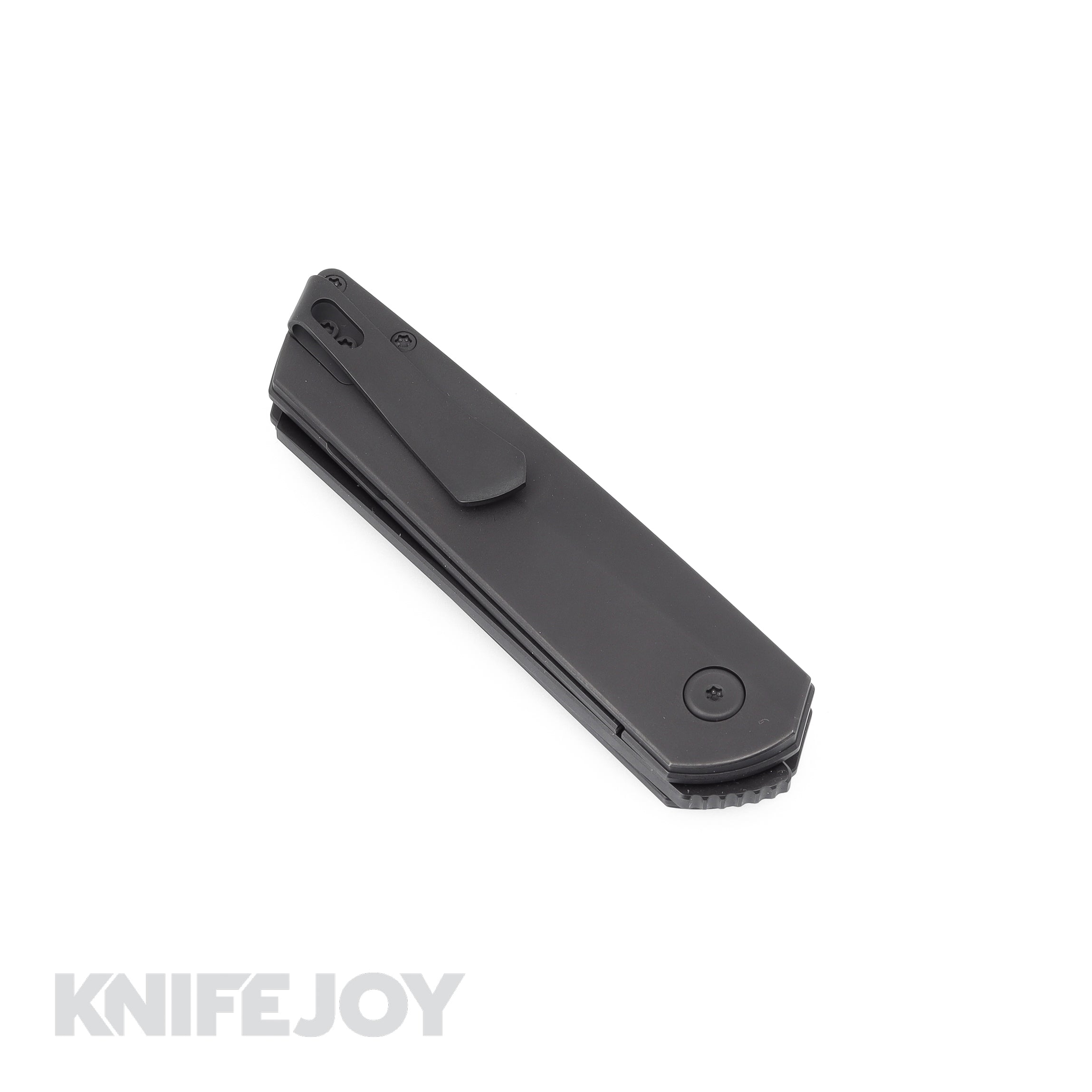 Brian Brown Knives Finch Liner Lock Pocket Knife - M390 PVD Coated Blade, Black Titanium Handles with Blue Standoffs - EDC, Outdoor, Camping & Everyday Carry