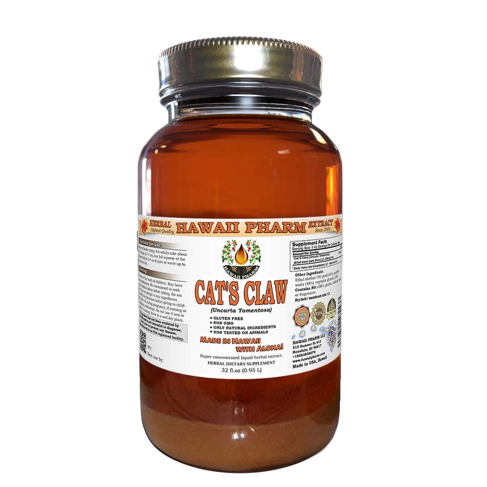 Organic Cat's Claw (Uncaria Tomentosa) Liquid Extract - 32oz Unfiltered Herbal Supplement for Immune Support & Joint Health | Natural Remedy for Inflammation & Wellness Boost