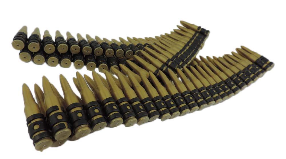Army Soldier Plastic Toy Fake Bullet Belt & Rifle Sash - Military Costume Accessory for Kids Dress Up, Halloween Cosplay & Airsoft Games