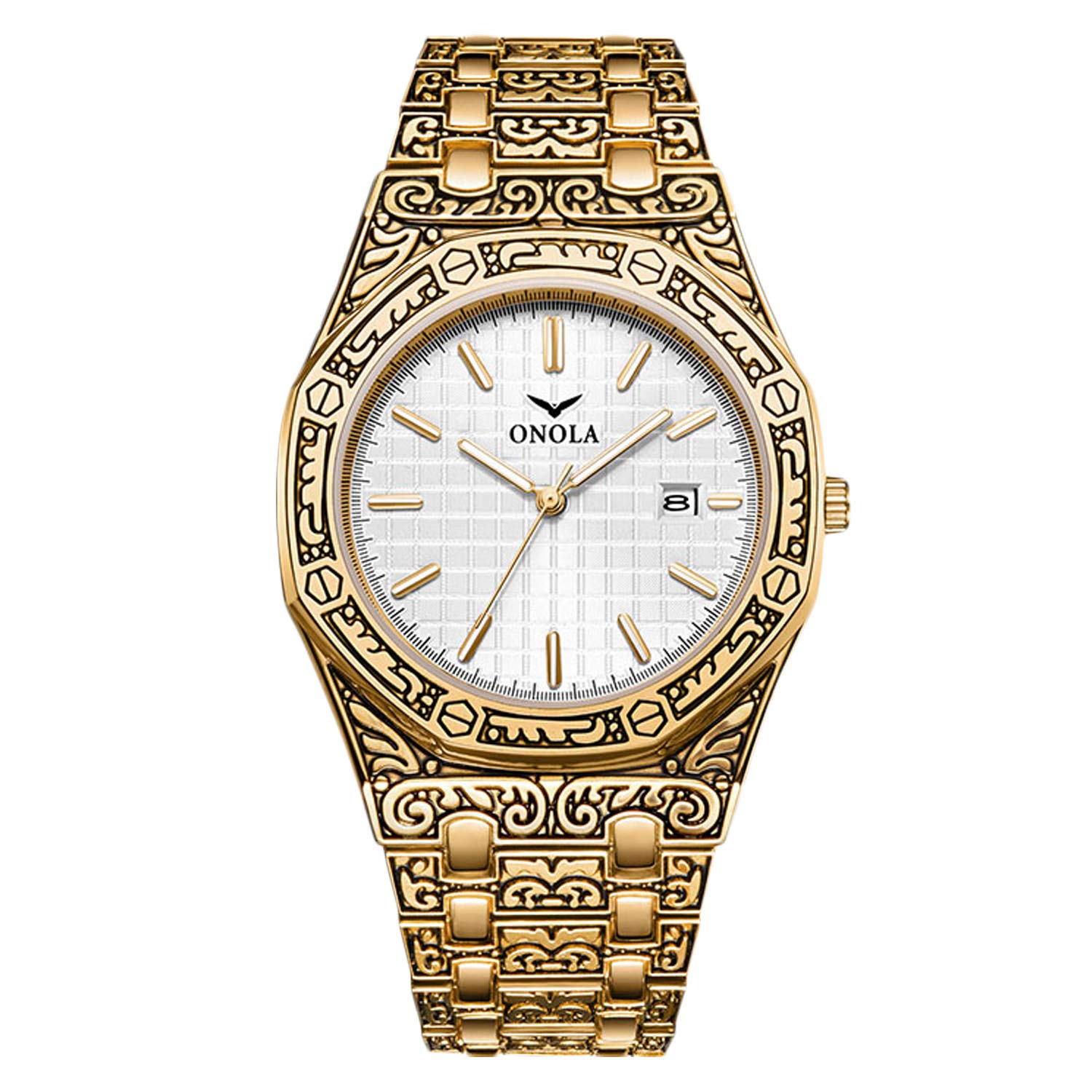 Vintage Men's Analog Quartz Watch with Multifunction Dial & Calendar - Stainless Steel Band Retro Fashion Wristwatch for Men | Perfect for Casual Wear, Business Attire & Special Occasions