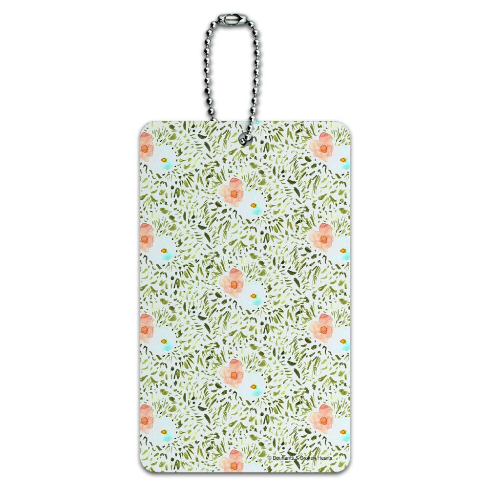 Watercolor Flower Garden Pattern Luggage Tag - Durable Suitcase ID Tag for Travel Bags & Carry-Ons | Perfect for Airports, Vacations & Business Trips