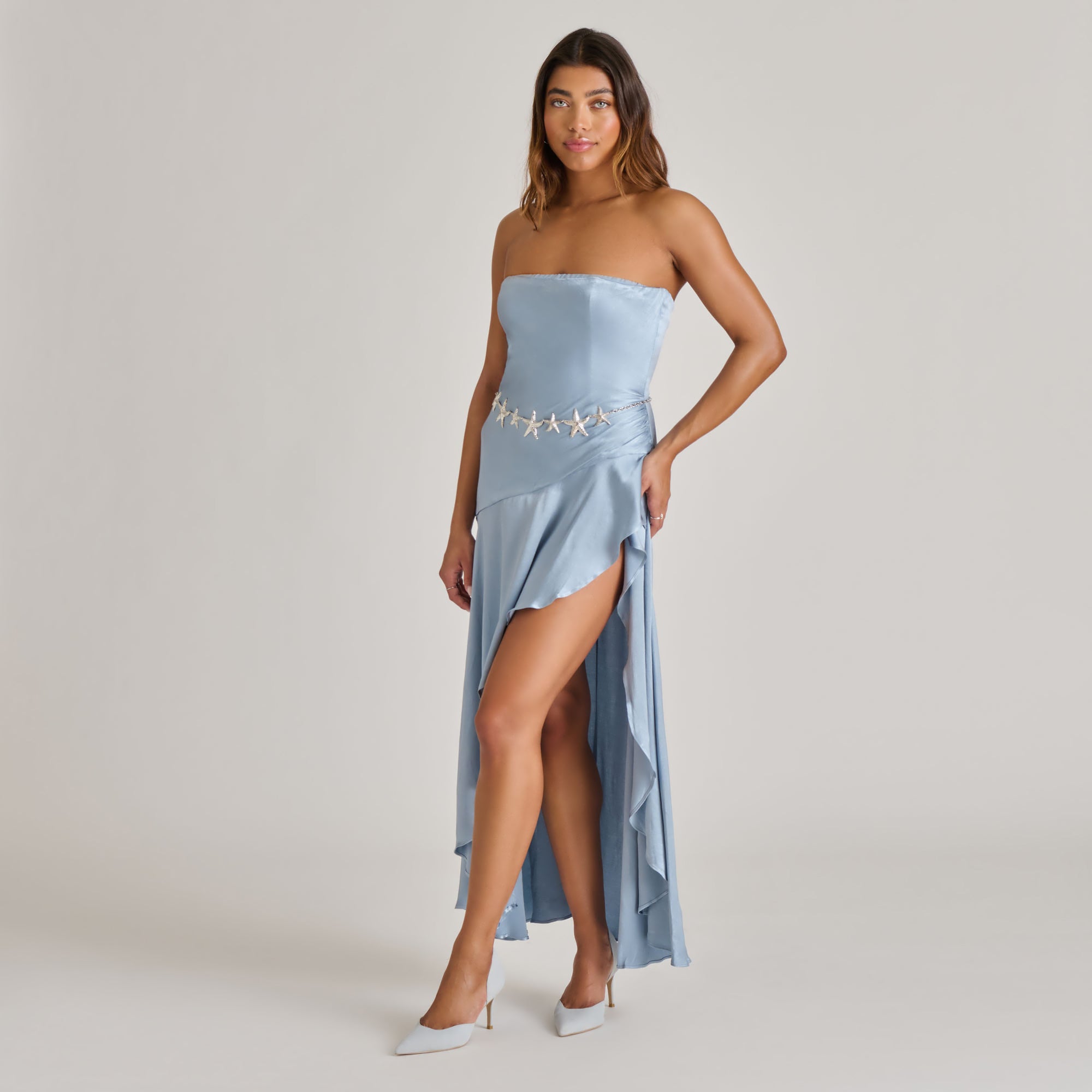ELOY HEELS - Light Blue Suede Women's High Heels for Parties, Weddings & Special Occasions | Comfortable & Stylish Dress Shoes