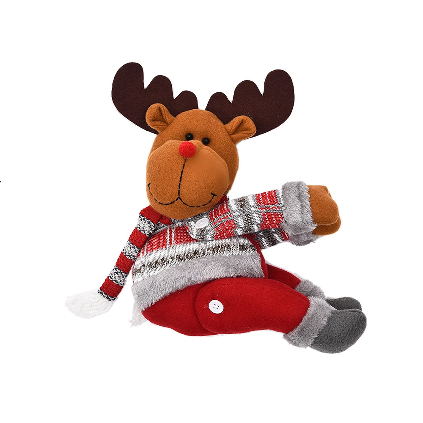 YaYiYa 8#OW Christmas Santa Claus Ornament - Hand Knitted Wool Curtain Tieback & Door Curtain Hook - Perfect for Holiday Home Decor, Christmas Tree Decoration & Gift Giving