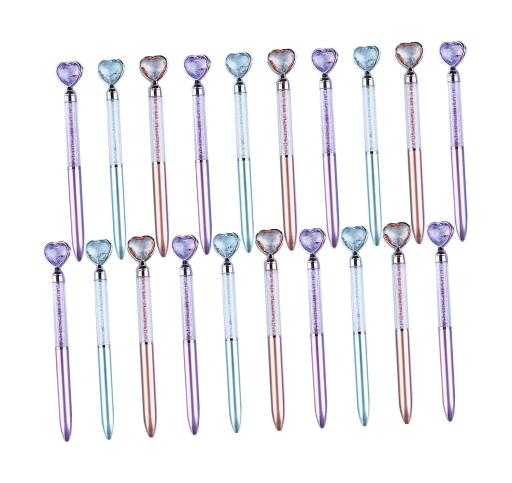 20-Pack Heart-Shaped Gel Pens - Smooth Writing Ballpoint Rollerball Pens with Quick-Drying Ink for Students, Office & Journaling - Colorful Plastic Gel Ink Pens for Note Taking, Art & Gift Giving