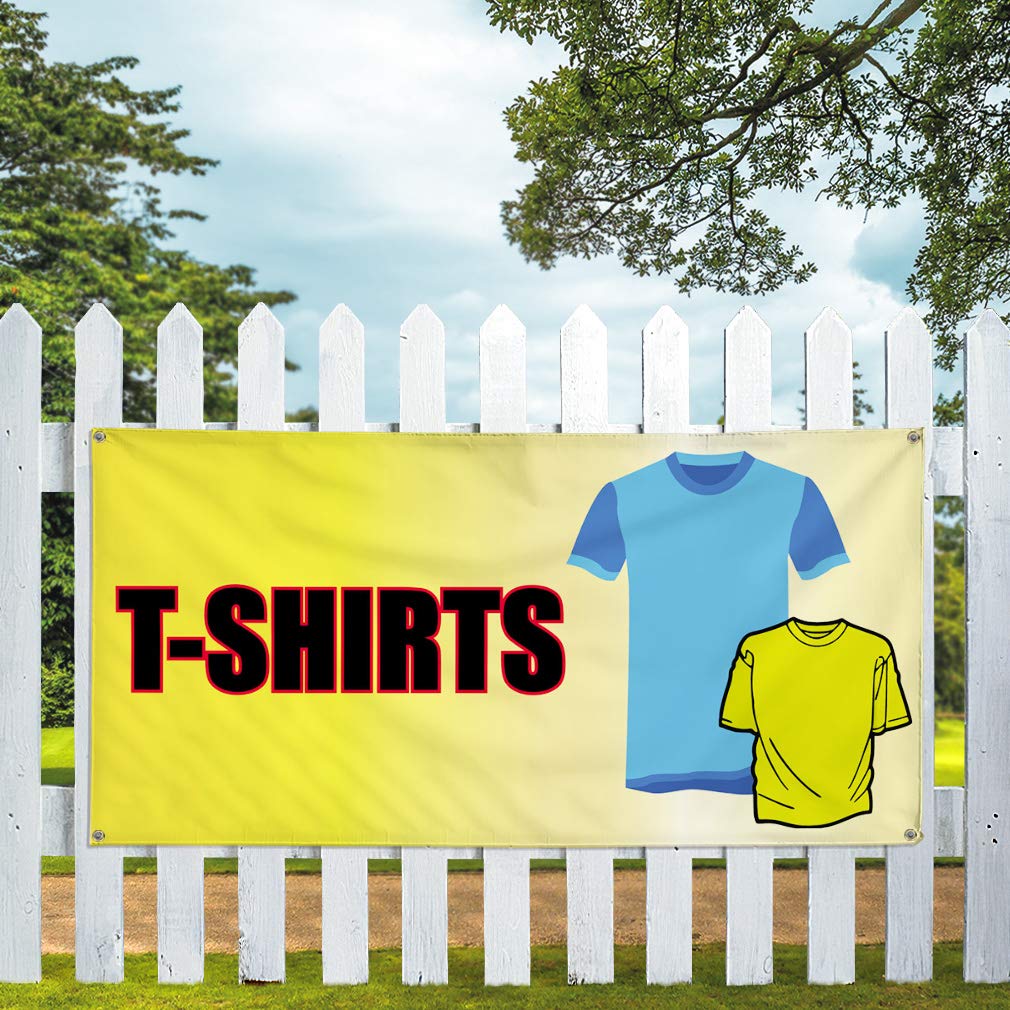 Durable Vinyl Banner - 48x96 Inches, Weatherproof Outdoor Sign with 8 Grommets (Yellow) - Perfect for Retail Advertising, Yard Sales & Industrial Use - Multiple Sizes Available for Toys, Events & Business Promotion