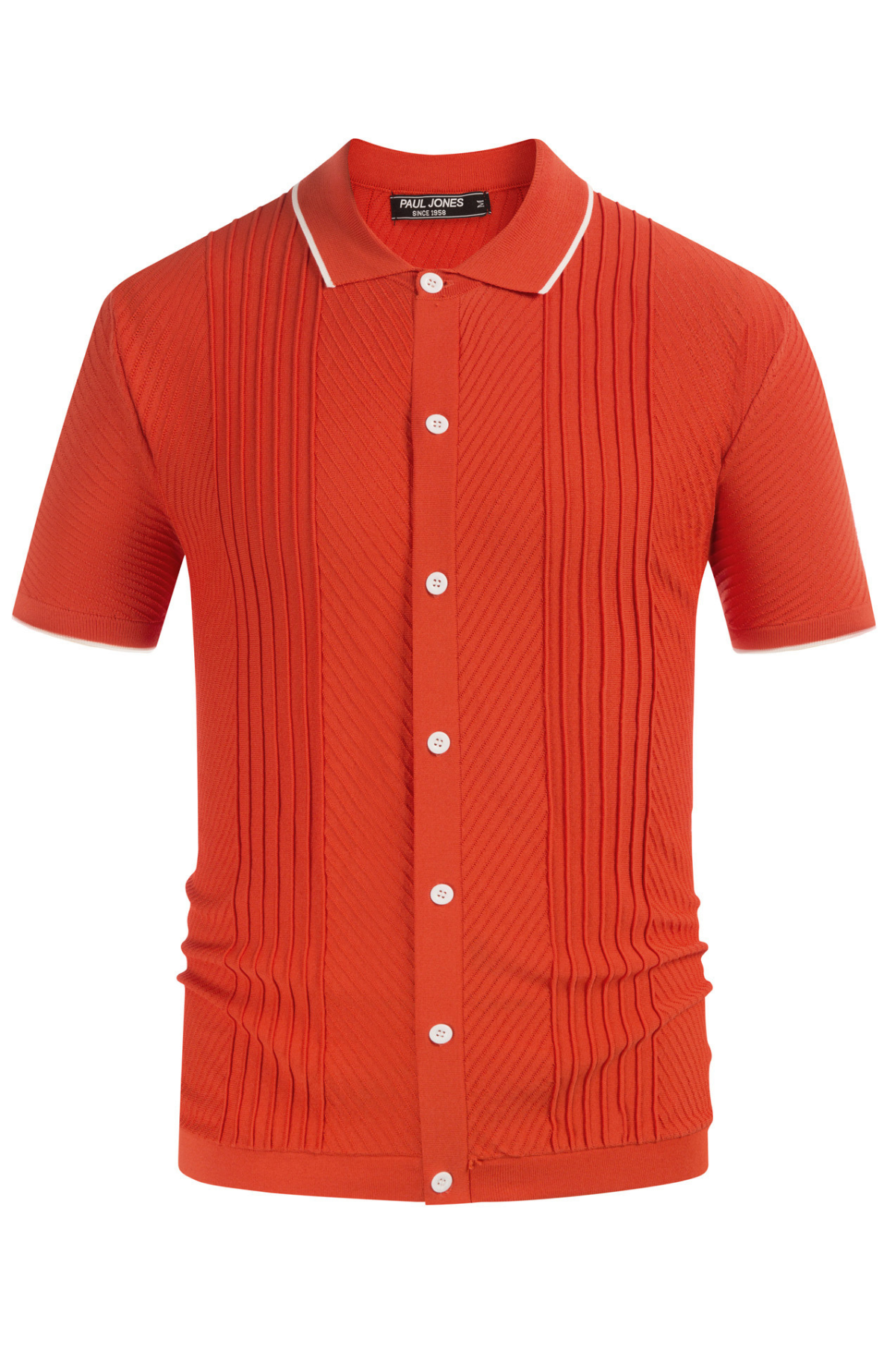 Men's Textured Cardigan Sweater - Short Sleeve Lapel Collar Button Up Knitwear for Casual Wear & Office Outfits