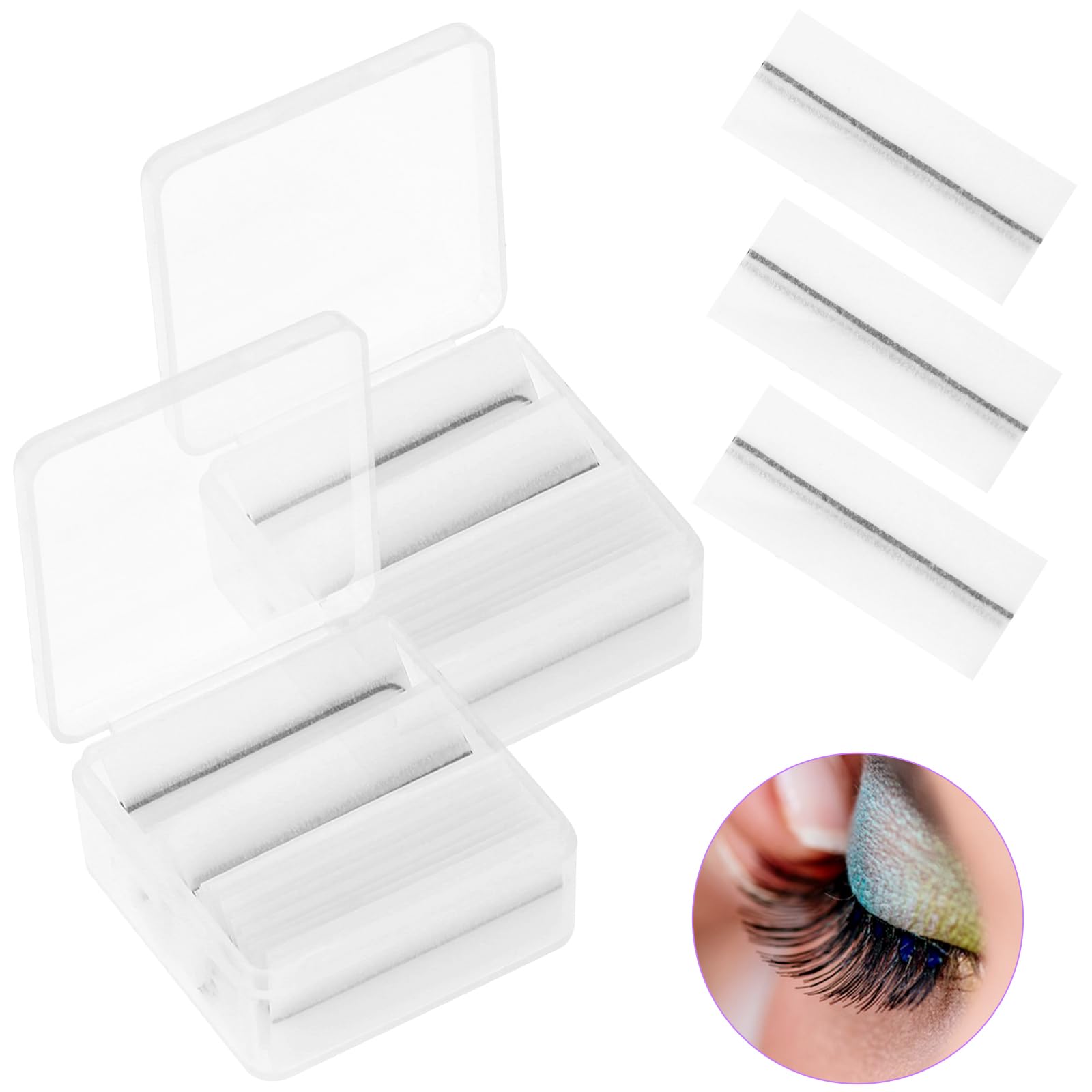 80PCS Self-Adhesive Eyelash Strips - Strong Hold Mink False Eyelash Tape for Fluffy Lashes, No Glue Needed, Natural Look & Long Lasting - Perfect for Daily Wear, Parties, and Special Occasions