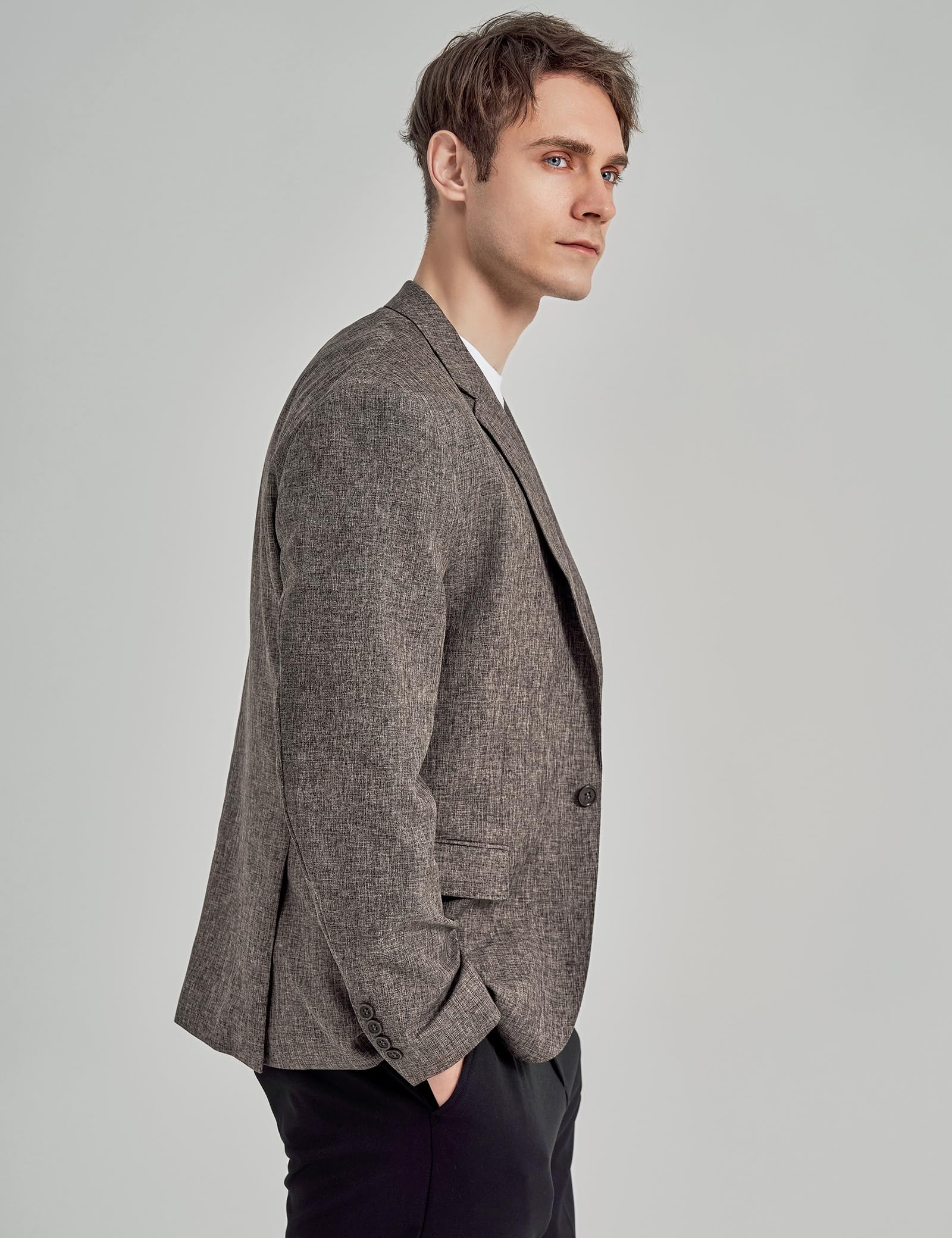 Alizeal Men's Casual Suit Jacket - Slim Fit One Button Blazer for Business & Formal Wear - Perfect for Office, Weddings & Special Occasions
