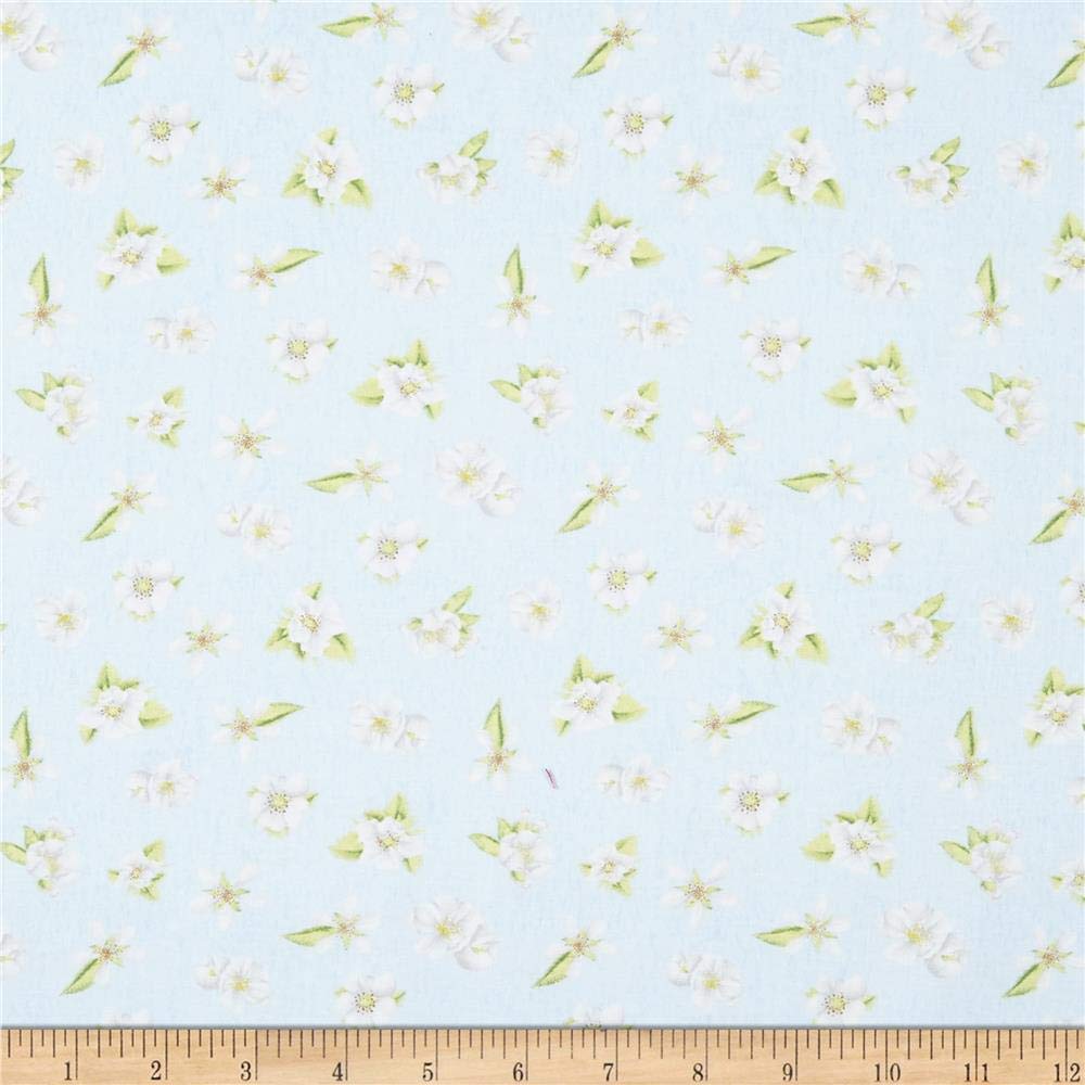Wilmington Prints Berry Sweet Floral Quilt Fabric - Blue Cotton Fabric by The Yard for DIY Quilting, Sewing Projects & Home Decor