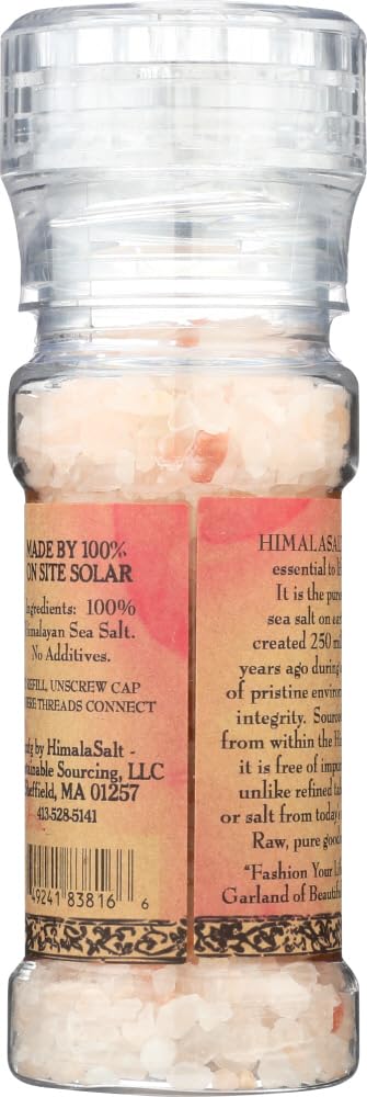 Premium Himalayan Pink Sea Salt - 4 oz (113 g) Refillable Grinder, Pack of 2 | Natural Mineral-Rich Gourmet Salt for Cooking, Seasoning & Finishing Dishes | Ideal for Steak, Salad & Baking
