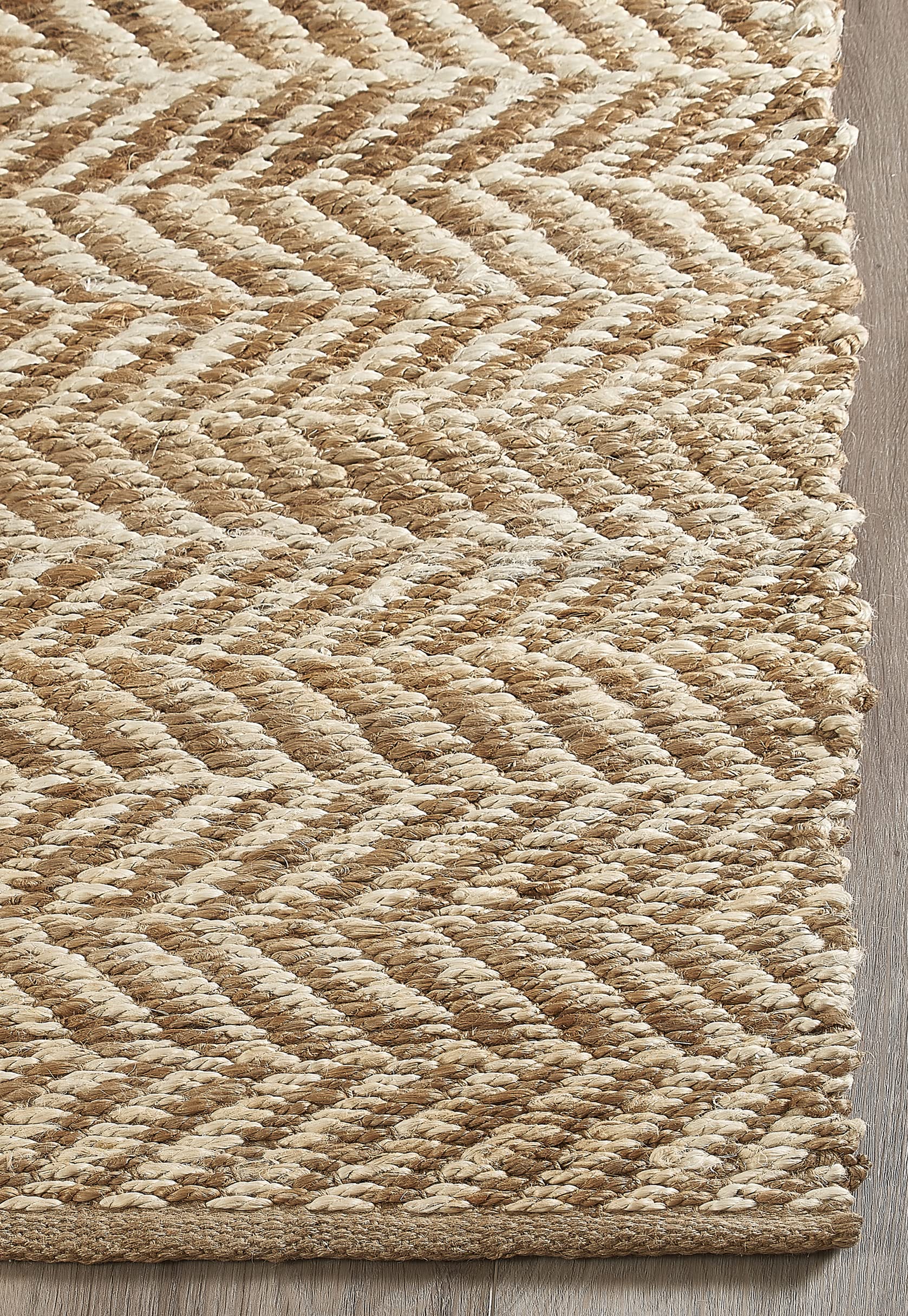 Fab Habitat Handwoven Herringbone Neutral Area Rug - Canyon Natural Jute Fiber, Soft Underfoot for Bedroom, Living Room & Dining Room - 6x9 ft | Cozy Home Decor & Perfect for High-Traffic Areas