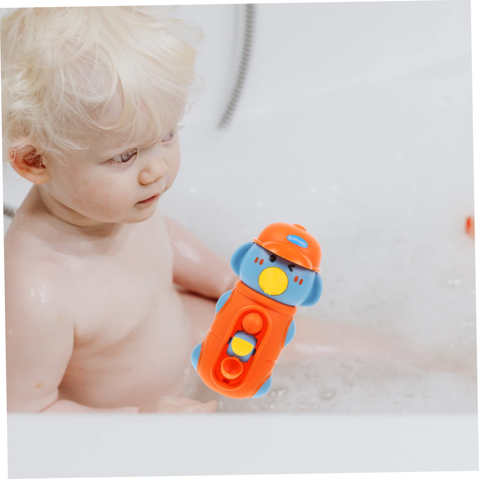 HEMOTON 4-Piece Bath Waterfall Car Toy Set - Bathtub Spray & Squirt Toys with Waterwheel for Kids - Fun Bath Time Play for Toddlers & Children