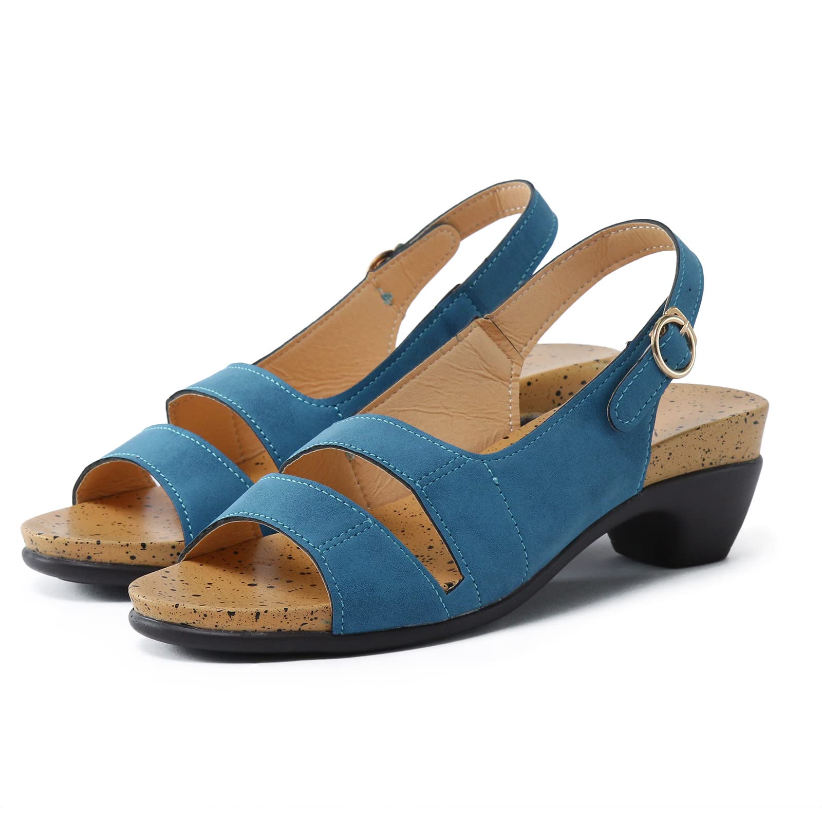 Libiyi Women's Comfortable Orthotic Sandals - Open Toe Hollow Out Wedge Sandals for Women with Arch Support | Perfect for Walking, Travel & Summer Outfits