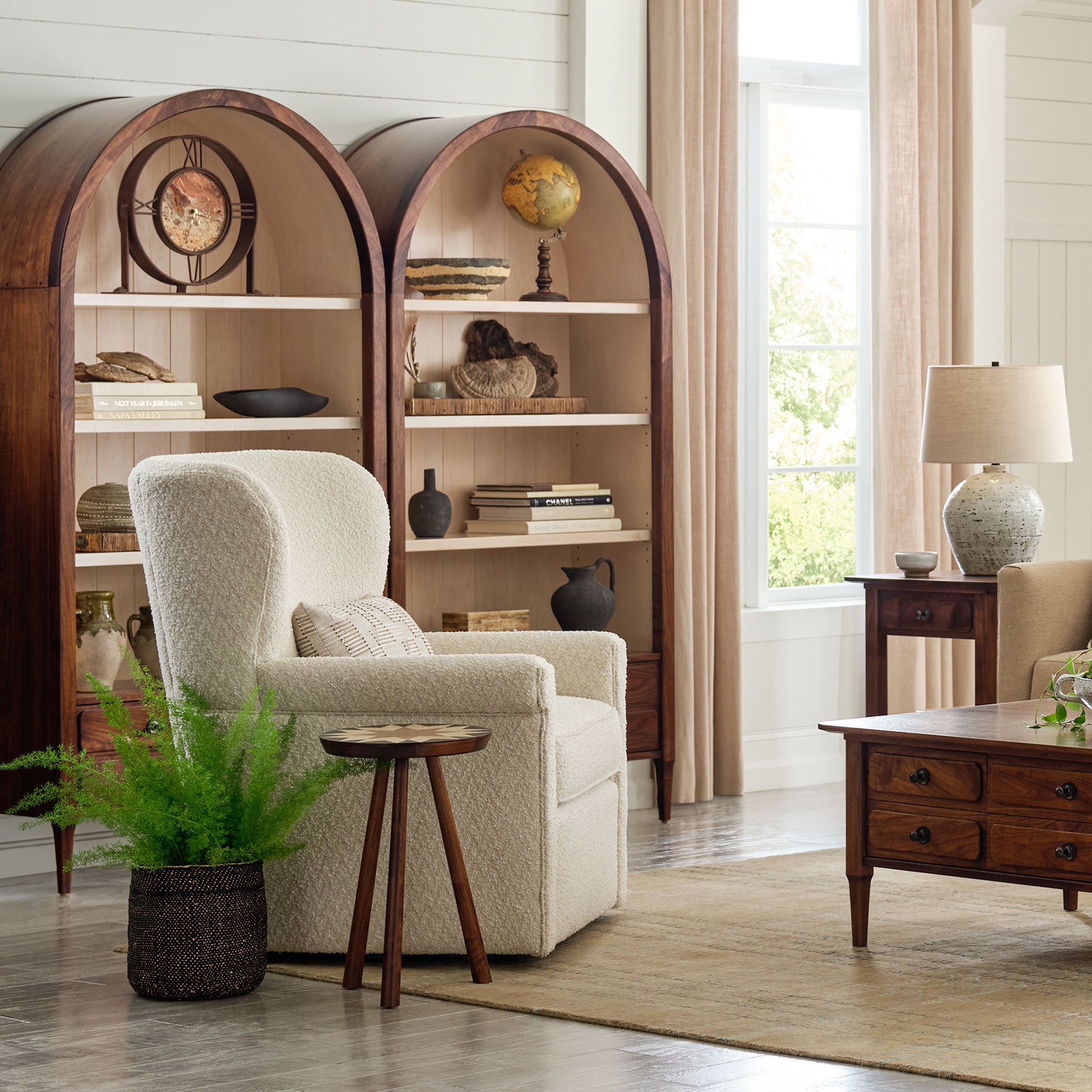 Luxury Hudson Valley Wing Chair - Classic Comfort for Living Room & Reading Nook | Premium Upholstered Accent Armchair with High Back Support