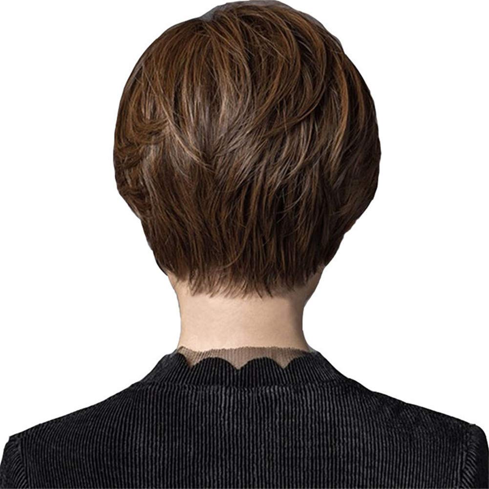 OYSRONG Heat Resistant Synthetic Fiber Wig for Women - Light Brown Straight Short Hairpiece | Perfect for Cosplay, Daily Wear & Costume Parties