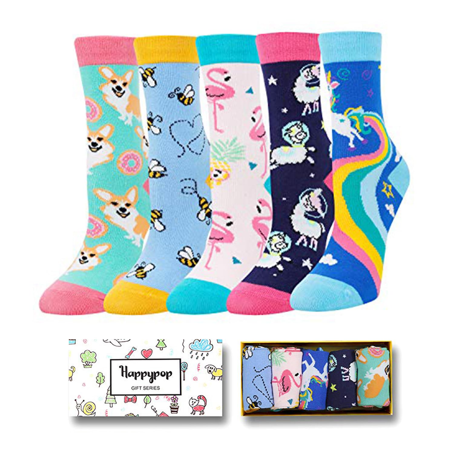 Fun & Crazy Novelty Socks for Kids & Teens - Colorful Silly Socks for Boys & Girls Ages 2-10 - Perfect for School, Parties & Gifts