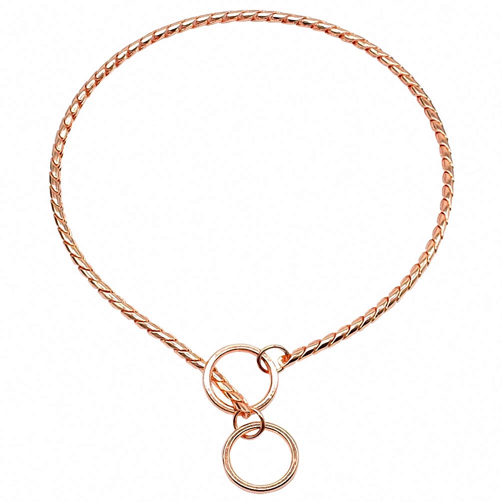 Premium Metal Snake Chain Dog Choker Collar - Adjustable Slip Collar for Large Dogs, Golden & Silver Options - Perfect for Training, Walking & Outdoor Adventures