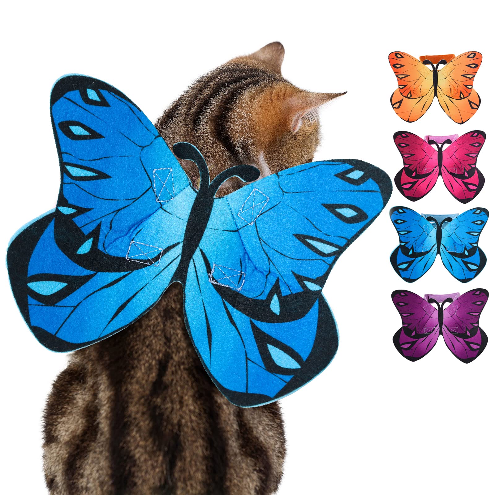 Butterfly Wings for Dogs & Cats - Halloween & Christmas Pet Costume - Cute Butterfly Wings for Small Dogs & Cats - Perfect for Halloween Parties, Christmas Photos & Pet Dress Up