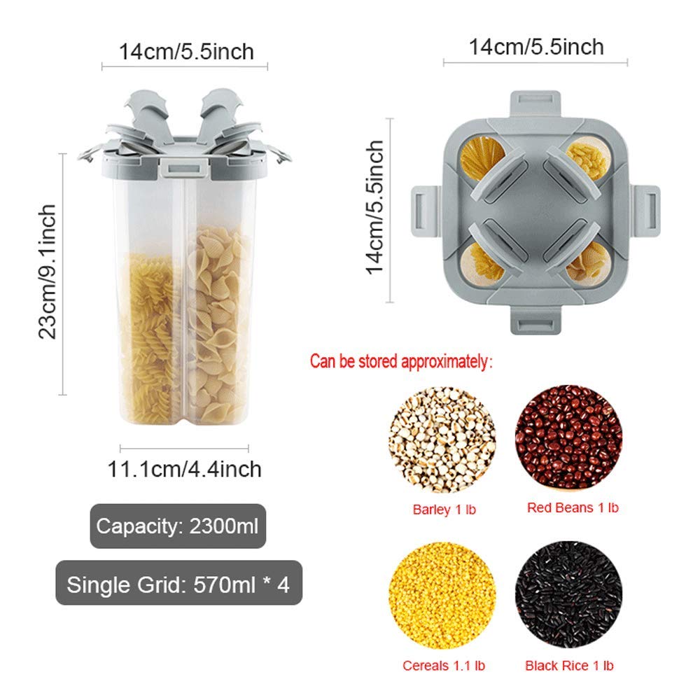 WINIAER 2.3L Airtight Food Storage Container for Cereal, Flour, Rice - Kitchen & Pantry Organization
