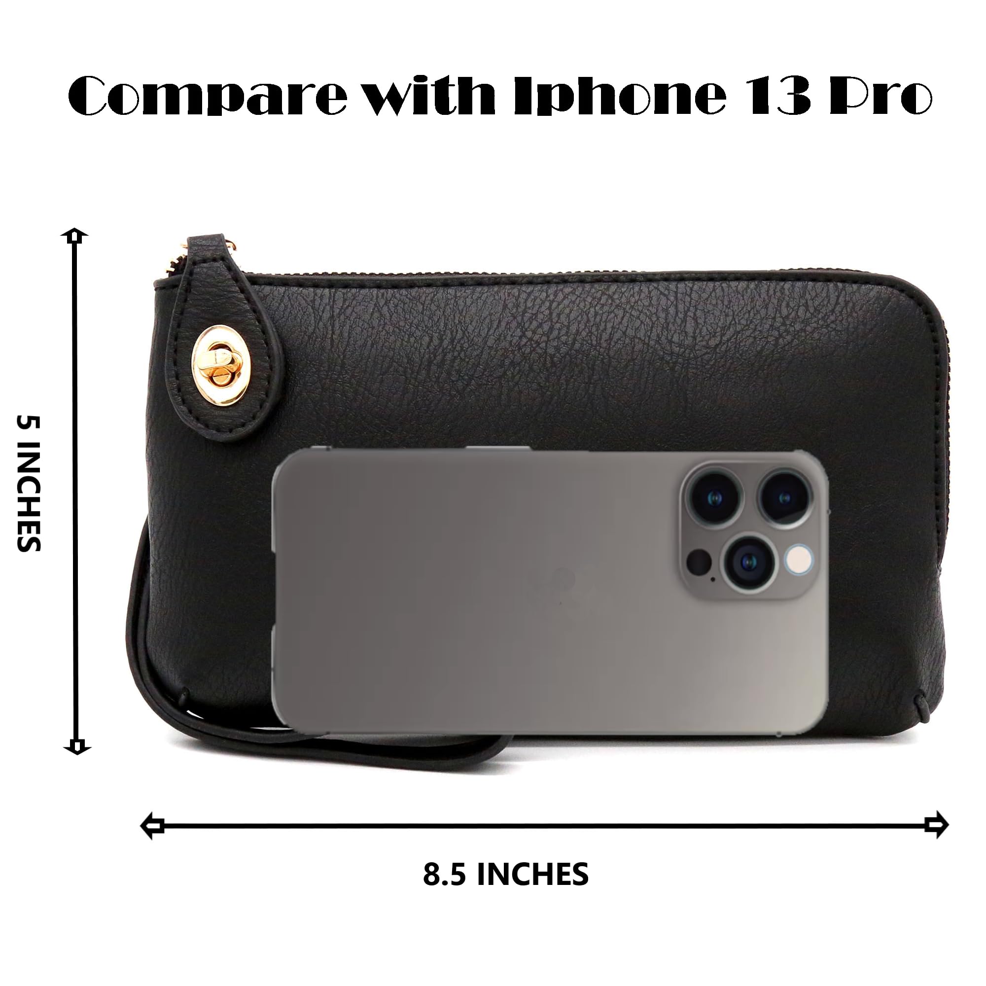 LOVESOME Women's Crossbody Bag - Small Wristlet Clutch for Daily Use & Travel