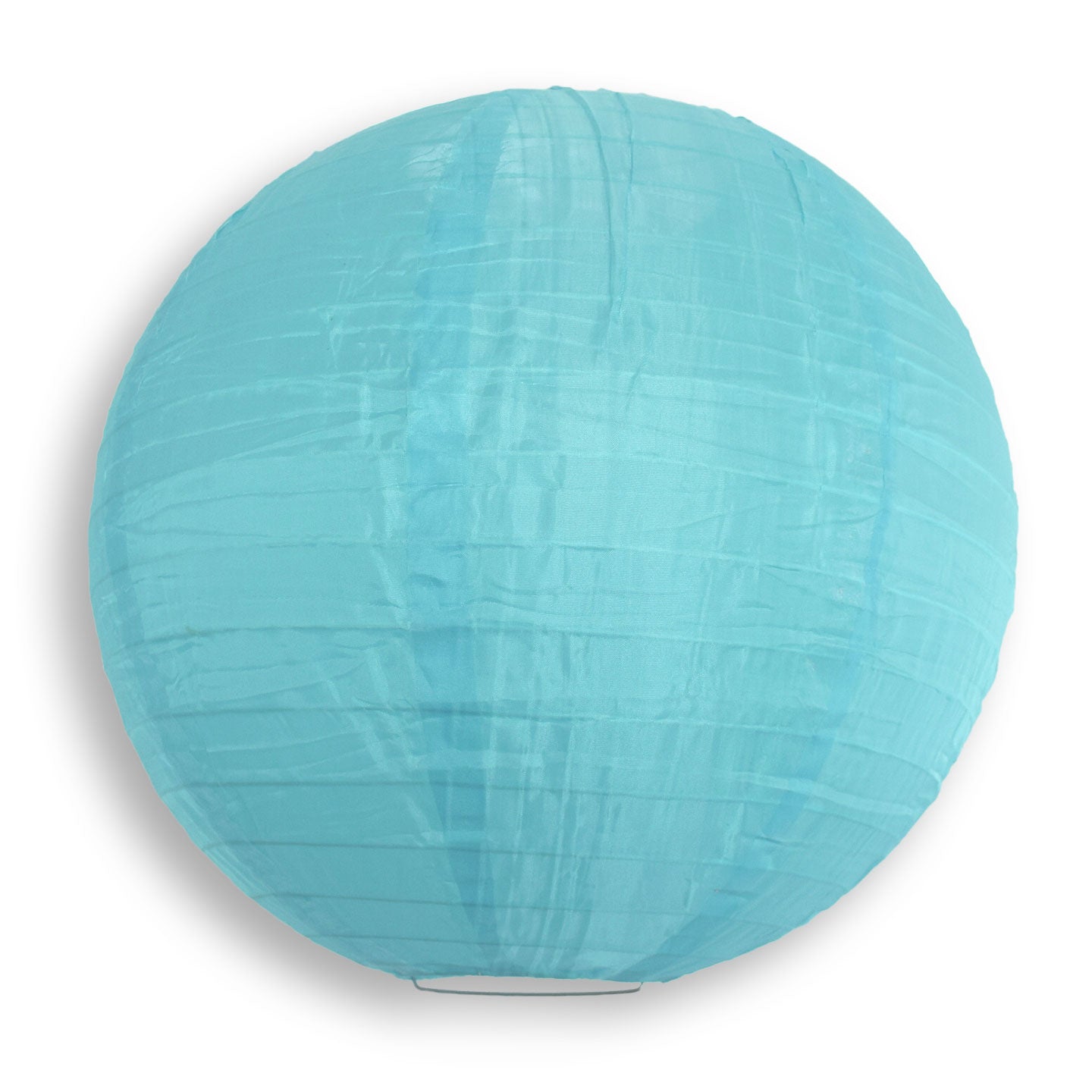 4 Inch Baby Blue Round Shimmering Nylon Lanterns - 10 Pack Hanging Decor with Even Ribbing | Perfect for Wedding, Baby Shower & Party Decorations (String Lights Sold Separately)