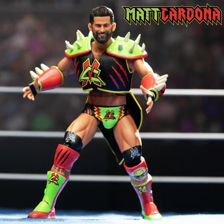 Matt Cardona (Prehistoric) Major Wrestling Figure Podcast ULTIMATES! Collectible Action Figure - Perfect for Wrestling Fans, Collectors, and Display in Home or Office