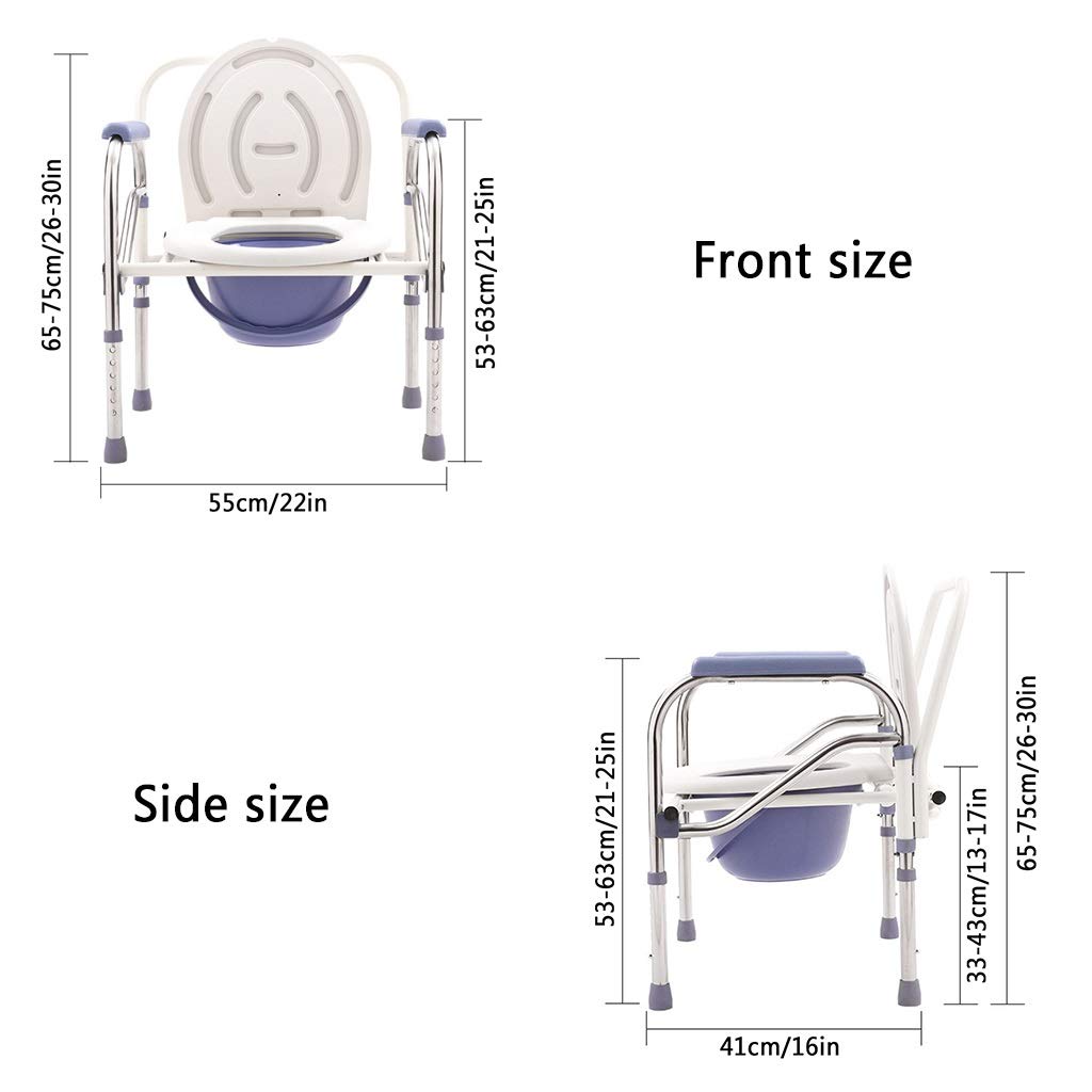 Foldable Commode Toilet Chair - Portable Lightweight Camping Toilet for Travel, Hunting & Fishing | Compact Household Mobile Toilet for Elderly, Outdoor Adventures & Emergency Use