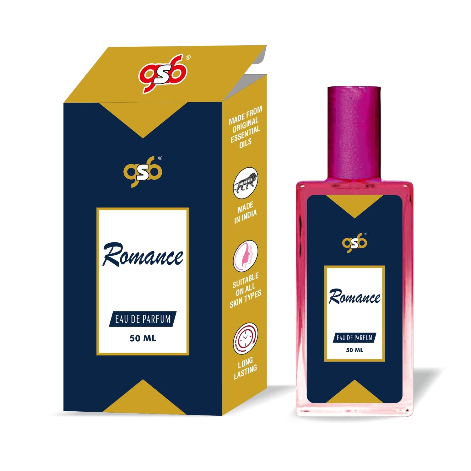 GSB Romance Eau De Parfum for Men & Women - 50ml Luxury Long Lasting Fragrance | Perfect for Date Night, Office & Special Occasions | Premium EDP Spray Perfume