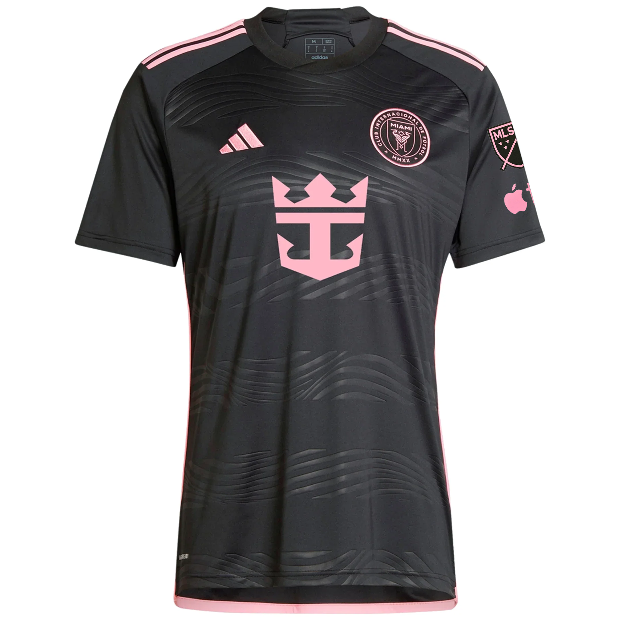 Adidas Inter Miami CF Gregore 23/24 Away Jersey - Black/Bliss Pink with MLS & Apple TV Patches | Authentic Soccer Jersey for Fans & Players | Perfect for Matchdays, Training & Casual Wear