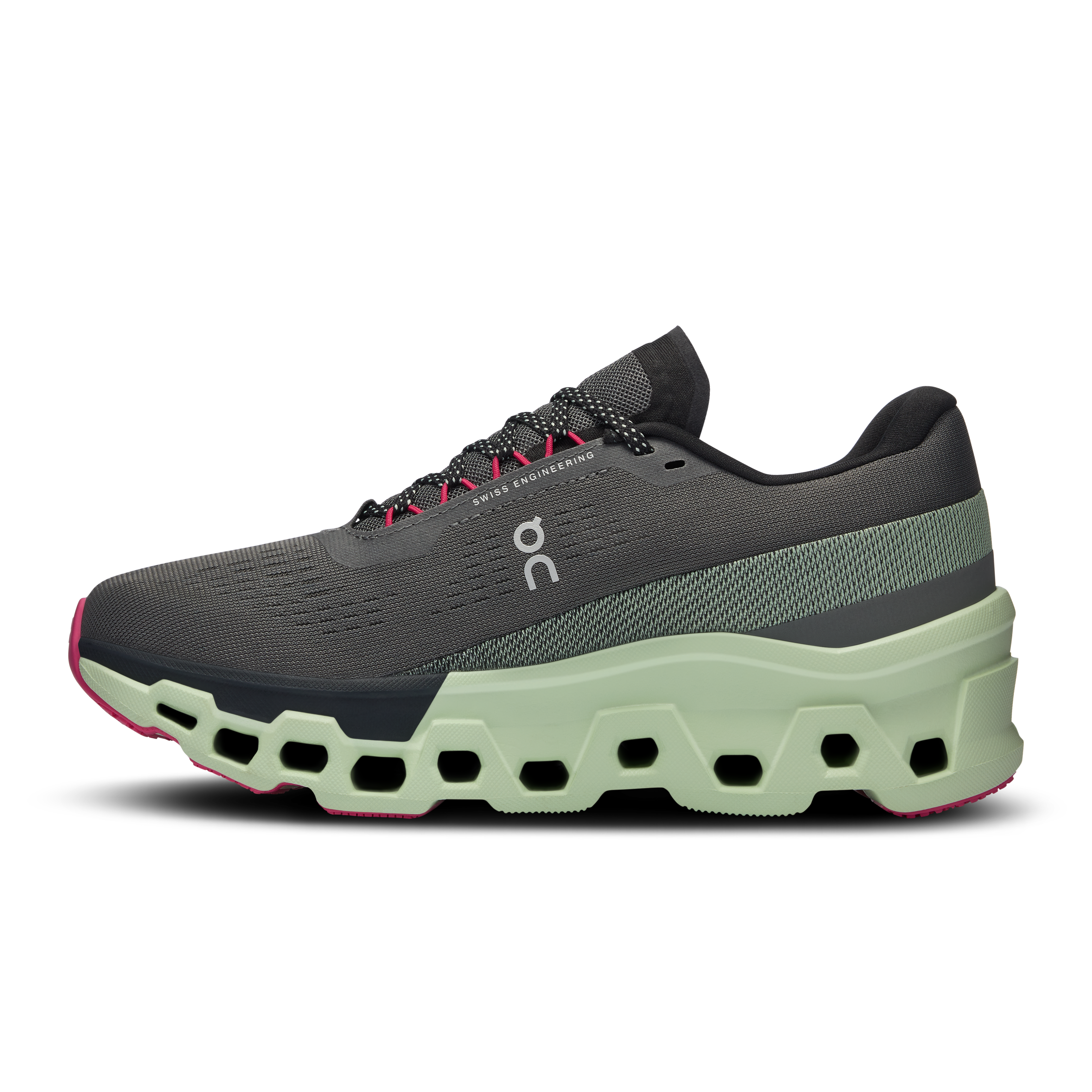 On Running Women's Cloudmonster 2 Running Shoes - Lightweight Cushioned Sneakers for Women, Asphalt/Lima Color | Perfect for Road Running, Jogging & Gym Workouts