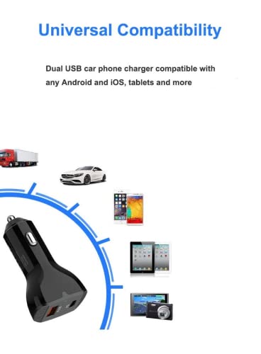 UrbanX 63W Fast USB C Truck Car Charger PD3.0 & QC4.0 Dual Port Adapter - Super Fast Charging for OnePlus 7T Pro 5G McLaren, iPhone, Samsung - Includes 100W USB-C Cable - Perfect for Road Trips & Travel