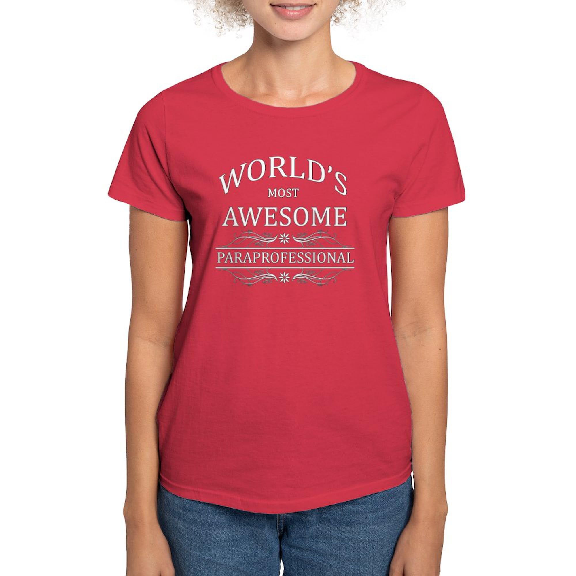 Paraprofessional Women's Dark Cotton T-Shirt - Comfortable & Stylish Casual Tee for Teachers, Educators & School Staff - Perfect for Work, Everyday Wear & Gifts