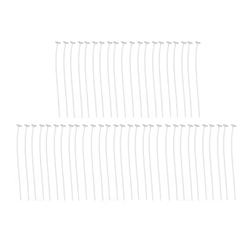 50 Pieces 15cm White Pre-Waxed Cotton Candle Wicks with Sustainers - Low Smoke, High Quality for DIY Candle Making & Craft Projects - Perfect for Beeswax, Soy Wax, and Paraffin Candles