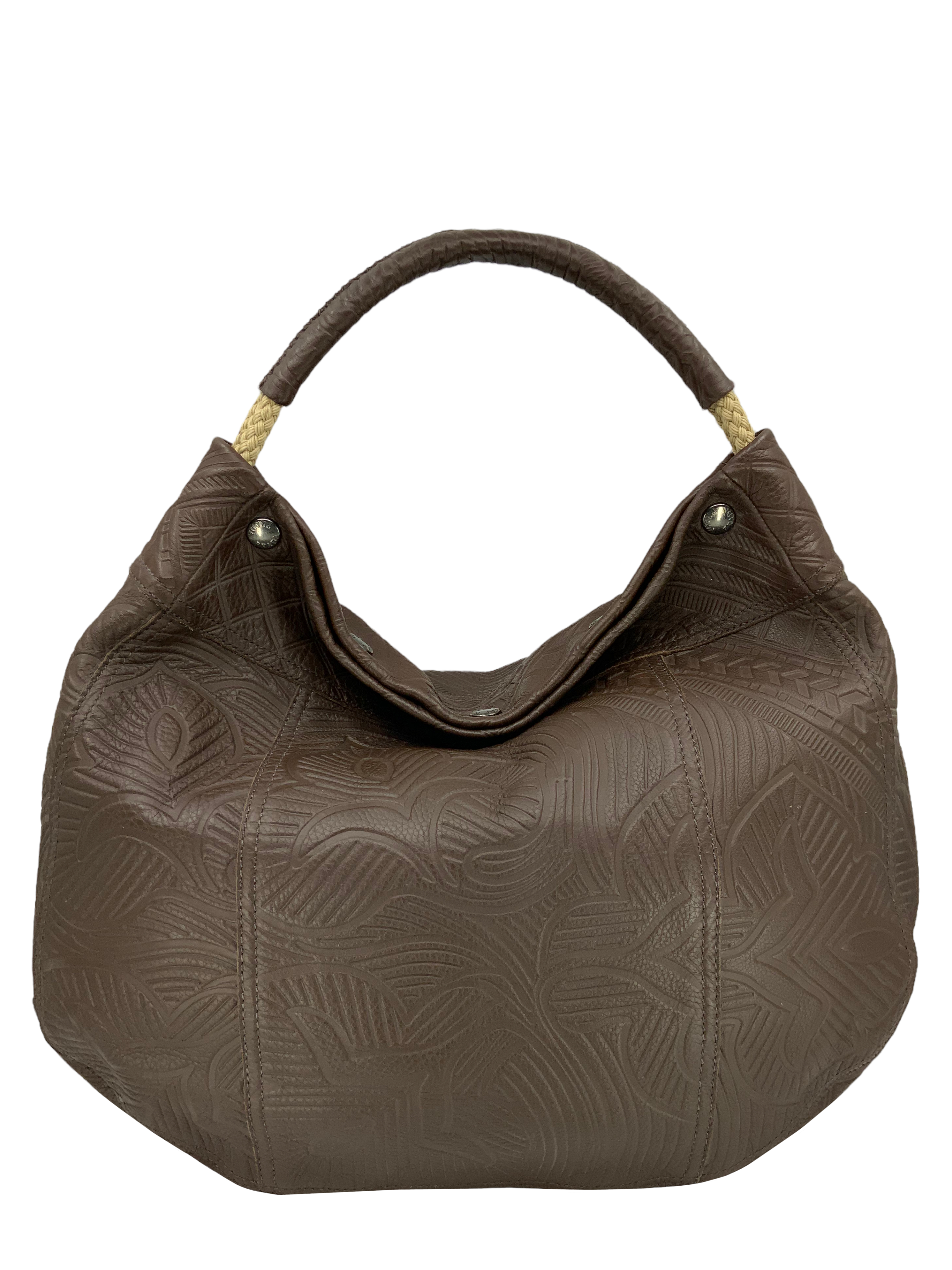 Prada Embossed Leather Large Hobo Bag for Women | Luxury Designer Handbag | Perfect for Work, Travel & Everyday Use