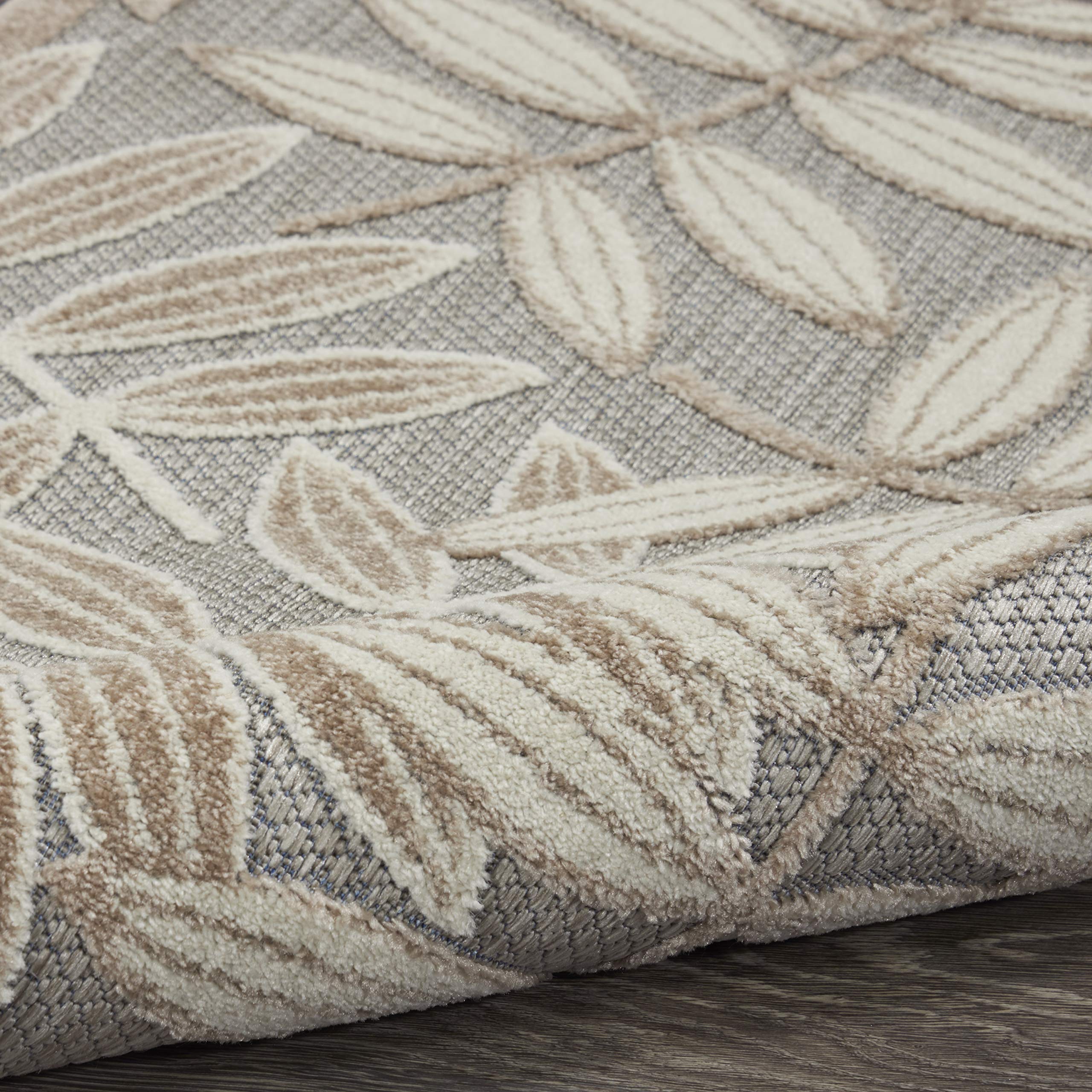 Nourison Aloha 6' x 9' Indoor Outdoor Area Rug - Natural Fiber, Easy Clean, Non-Shedding for Living Room, Bedroom, Dining Room | Perfect for Patio, Deck & Backyard Decor