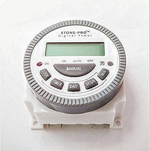STONE-PRO TM-619H-2 30 Amp Digital Programmable Timer Switch - Heavy Duty Countdown Timer for Home, Office & Industrial Use | Perfect for Lights, Appliances & HVAC Systems