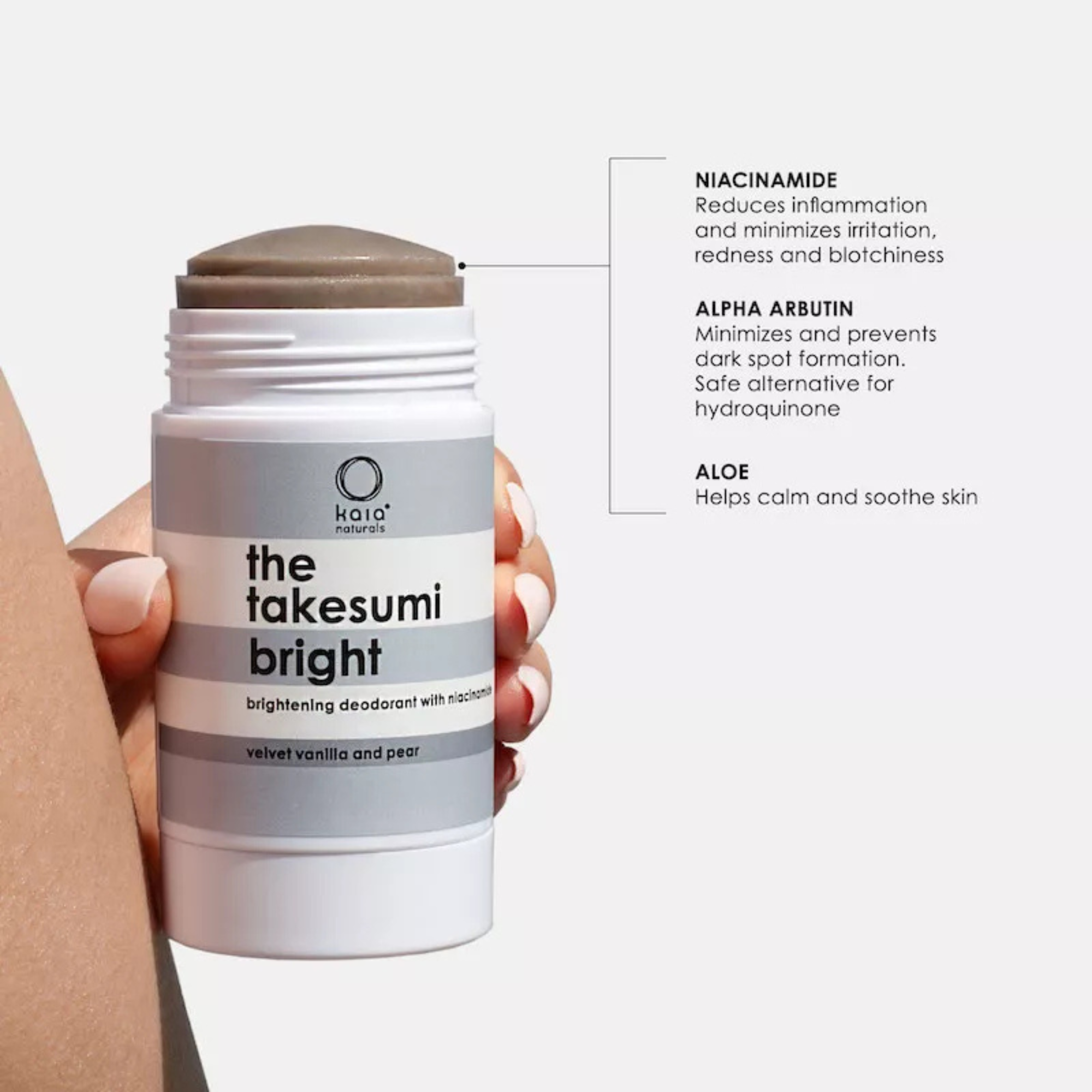 Niacinamide Brightening Deodorant - The Takesumi Bright for Odor Control & Skin Brightening | Fresh All Day for Workouts & Daily Use