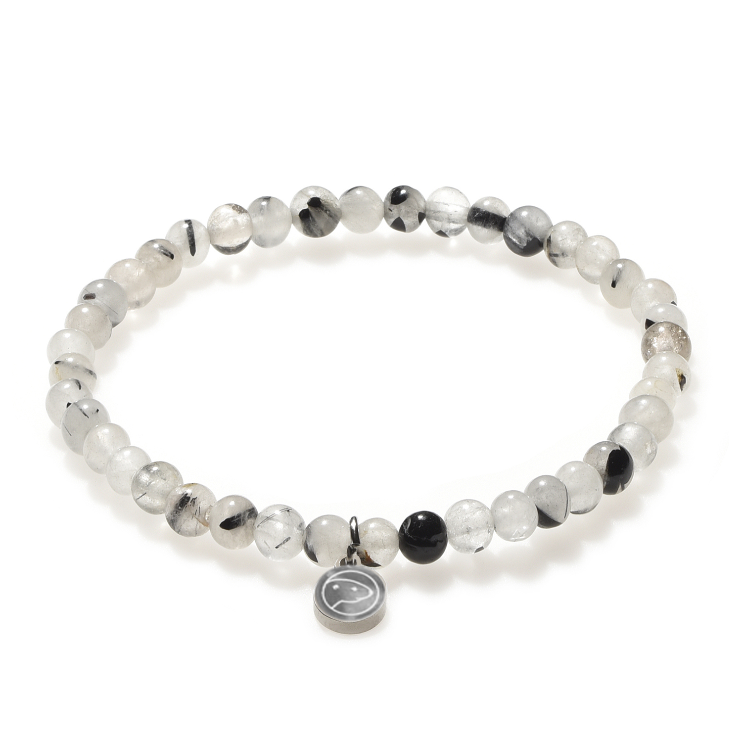 Black and White Dragon Agate Bracelet - Mini Beaded Stretch Bracelet for Women - Spiritual Healing Crystal Jewelry - Perfect for Meditation, Yoga & Everyday Wear