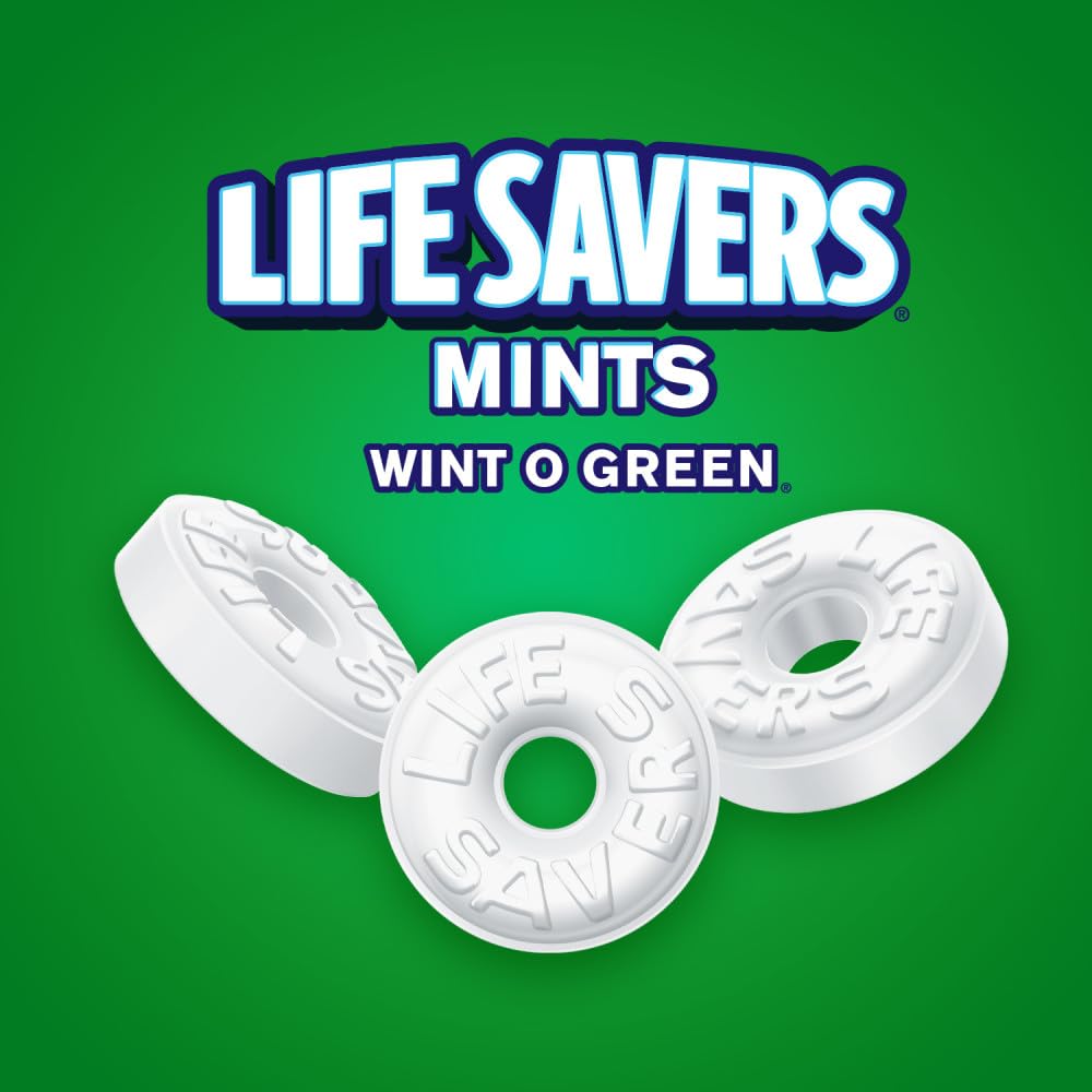 LIFE SAVERS Wint O Green Mint Candy Variety Pack - 12 Bags Bulk Gummy Candy for Valentine's Day Gifts, Office Snacks & Party Favors