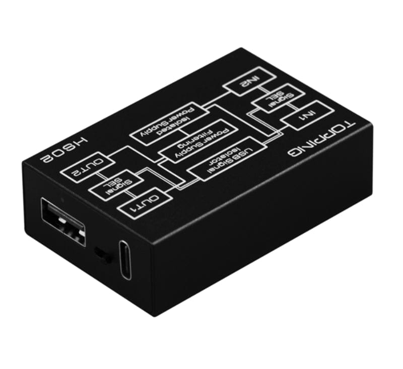 TOPPING HS02 USB 2.0 Audio Isolator - High Performance, Low Latency, Wide Compatibility for Professional Studio Recording & Home Audio Systems