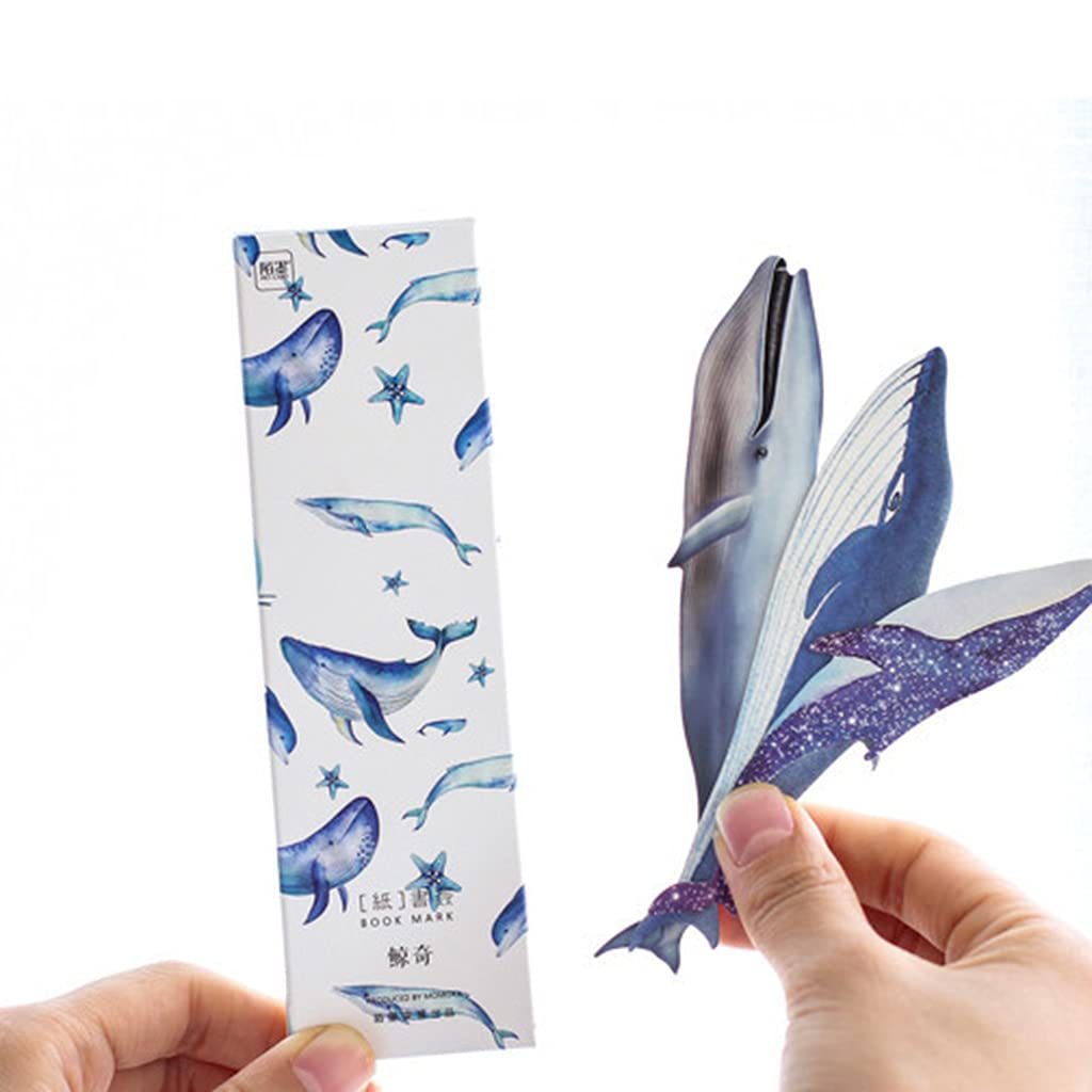 30 Pcs Colorful Whale Paper Bookmarks for Kids, Teens & Adults - Cute Reading Accessories, Office School Supplies, Book Lovers Gifts - Perfect for Classroom, Library, Study & DIY Projects