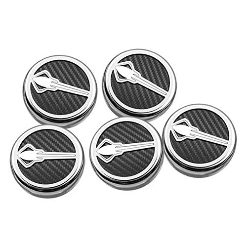 American Car Craft Black Carbon Fiber Fluid Cap Cover Set - 5pc for Stingray