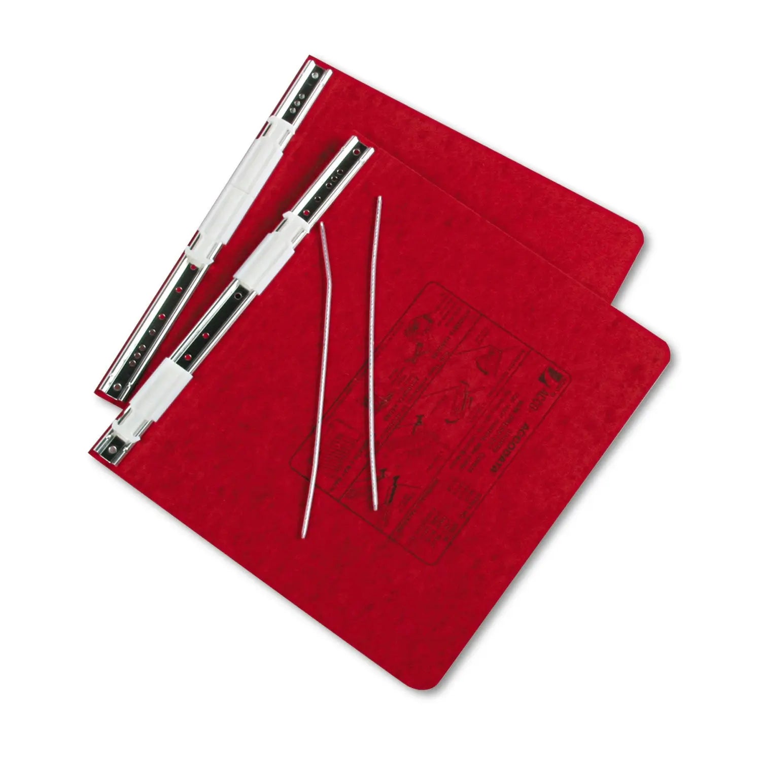 ACCO Presstex 2-Post Document Covers with Storage Hooks - 6 Capacity, 11 x 8.5 Inches, Executive Red - Perfect for Office Filing, Presentations & Document Organization