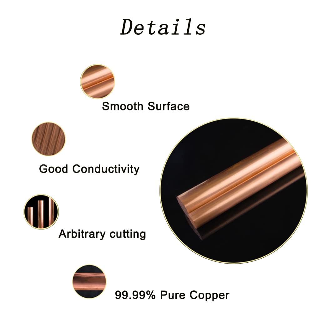 Ququyi 99.9% Pure Copper Round Rod 1