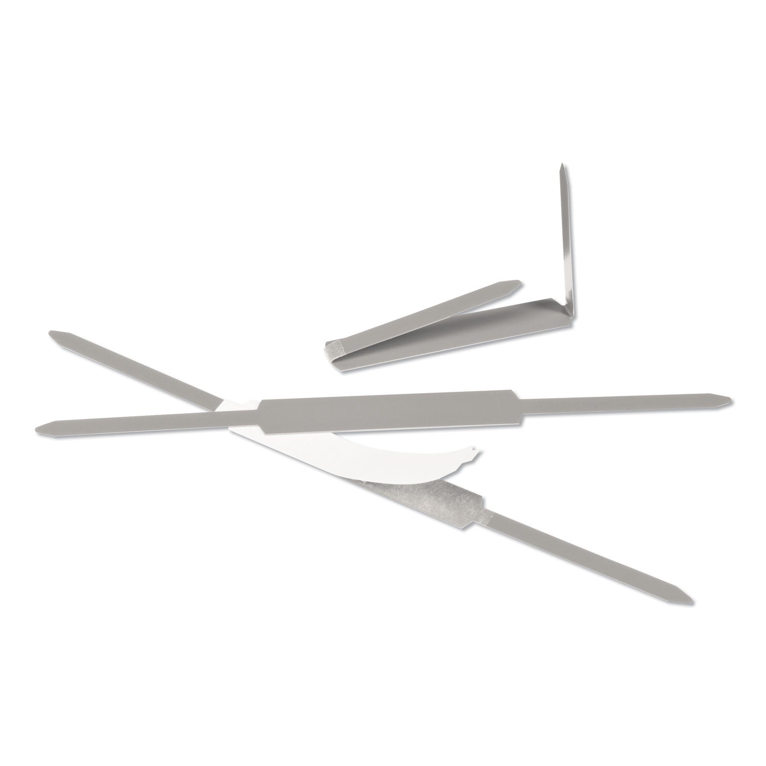 ACCO Self-Adhesive Two-Prong Paper Fastener Bases - 100-Pack, 1 Capacity, 2.75