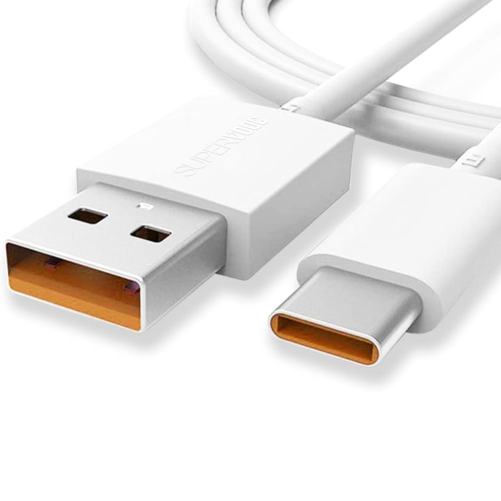 65W Super VOOC Fast Charging Cable USB-C to USB-A - Compatible with Realme XT/X2/6 Pro/Narzo 20A & More - High-Speed Data Sync & Quick Charge - Perfect for Travel, Home & Office Use