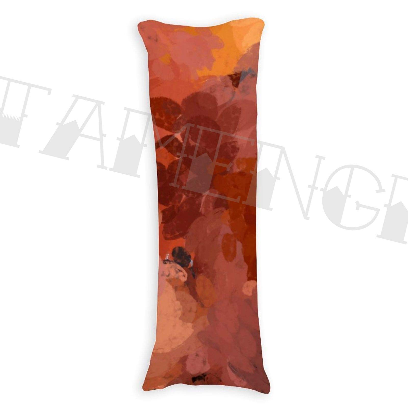 Trendy Chic Terracotta Rust Orange Brown Body Pillow Cover with Zipper Closure - Soft Long Pillowcase for Bedroom Decor, Couch Throw, Home Gift (Perfect for Cozy Nights, Reading Nook & Living Room Accent)