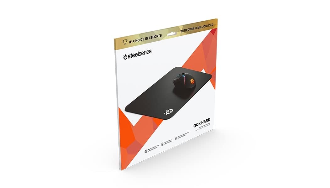 SteelSeries QcK Hard Gaming Mouse Pad - High Precision Control Surface for FPS & MOBA Games - Medium Size - Perfect for Esports & Competitive Gaming