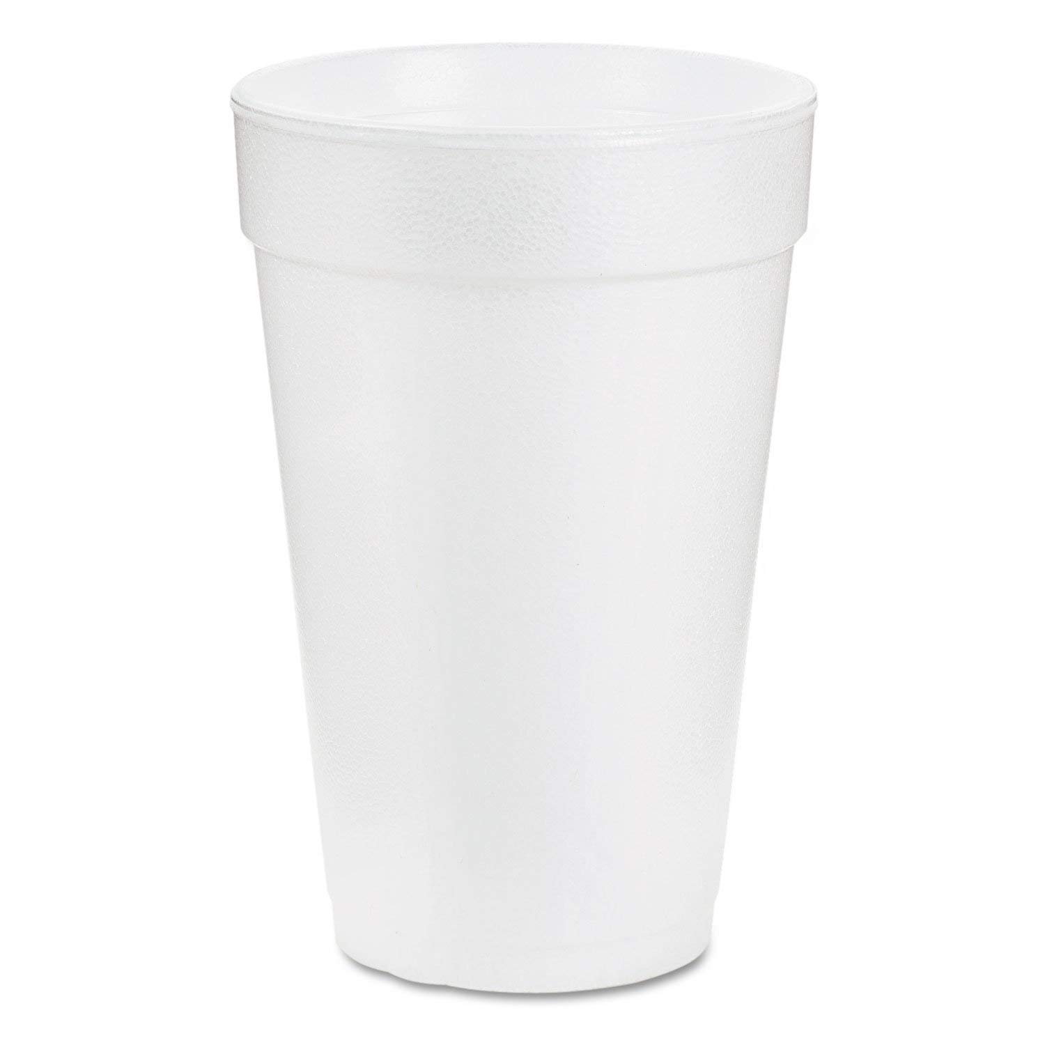 DART 14J16 14oz White Foam Drink Cups - 1000 Pack (Case of 1000) - Perfect for Coffee, Tea, and Cold Beverages at Restaurants, Cafes, and Office Break Rooms